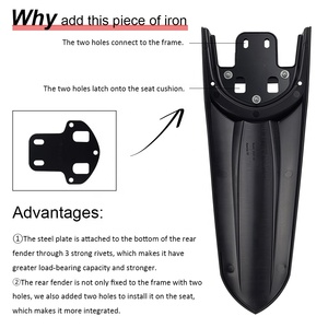 Garde-boue arrière allongé LINGQI de deuxième génération compatible avec Sur Ron Light X et S. Garde-boue de protection optimisé pour Surron. - Product Image 3