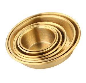 Piattini Rotondi Piccoli in Acciaio Inox 304, Ciotole Spesse per Condimenti e Sushi, Tazza Multifunzione per Salsa <span class=keywords><strong>di</strong></span> Soia - Product Image 4