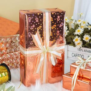 Original Orange Heart Laser Metallic Holographic Iridescent Butterfly Gift <b>Wrapping</b> <b>Paper</b> for Birthday Gift Packaging - Product Image 2