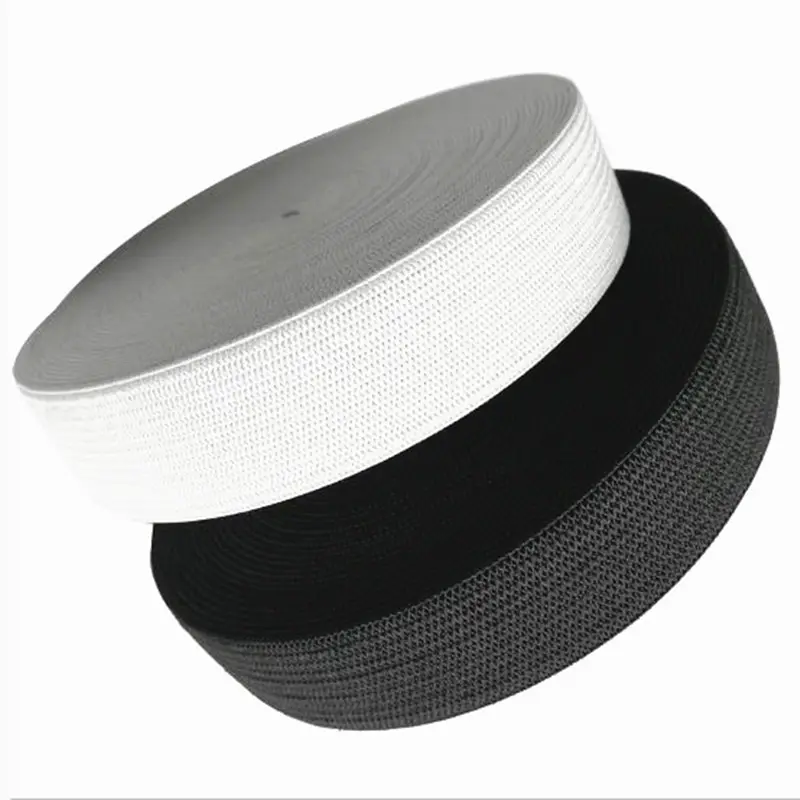 Custom Woven Tape 10 cm black polyester Elastic rubber Ribbon band for Clothing Bags Trousers Sewing Accessories