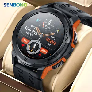 SENBONO C25 AMOLED Sport SmartWatch Herren 1,43 ''466*466 HD Großbild schirm 410 mAh großer Akku AI Voice BT Call Watch Herren Smartwatch