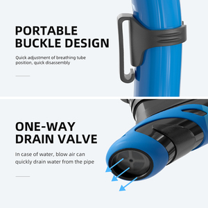 Snorkel Subacqueo Semi-asciutto per Pesca con Lancia, Doppia Valvola Super, in Silicone o PVC S03/S04 - Product Image 5