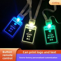 Étiquettes de badge lumineuses LED en acrylique MAZIPO personnalisables en gros, télécommandées, pour KTV, badges professionnels, remise des diplômes, Ramadan, Diwali