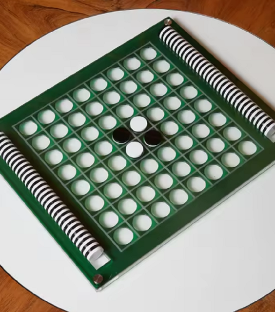 Acrylic Reversi (Othello) Strategy Board Game, Classic 2-Player Family Game with Colored Board & Pieces