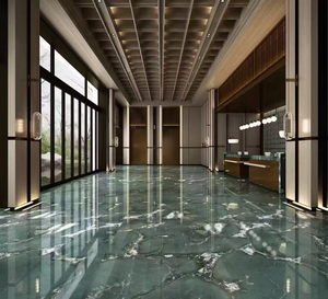 שיש אי ירוק - אבן טבעית עם ורידים בצורת עננים, לוח דקורטיבי יוקרתי לקירות/ריצוף/משטחים - Product Image 4