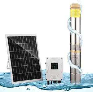 带太阳能电池板和3m电缆的农业灌溉系统用质量保证DC72V潜水太阳能水泵