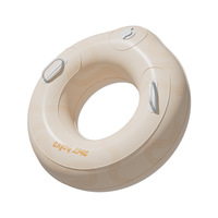 Bouée de natation gonflable d'été en PVC épaissi, durable, imperméable, colorée, avec double airbag et poignées