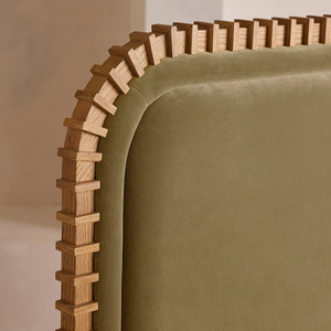 <span class=keywords><strong>Cama</strong></span> Moderna de Madera Maciza para Hotel o Resort <span class=keywords><strong>con</strong></span> <span class=keywords><strong>Respaldo</strong></span> <span class=keywords><strong>Acolchado</strong></span> Suave, Tamaño Personalizable, Tela de Terciopelo, <span class=keywords><strong>Cama</strong></span> Doble Adecuada para Dormitorio - Product Image 6