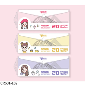 Juego de reglas de marca de diseño personalizado 601-165 para estudiantes, juego de cuatro piezas, regla recta transparente de 20cm, transportador de regla <span class=keywords><strong>triangular</strong></span> - Product Image 5