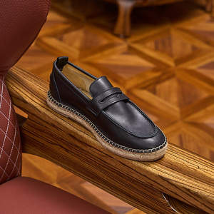 Zapatos Mocasines de Verano para Hombre, Refrescantes, de Cuero Genuino, Estilo Italiano, Negros, Casuales - Product Image 6