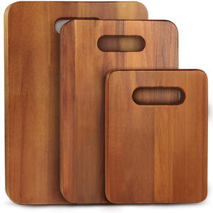 คณะกรรมการตัดไม้อะคาเซีย,เขียงครัวพร้อมชุดจับ3ชิ้นสำหรับเนื้อสัตว์/ผัก/ผลไม้ - Product Image 1