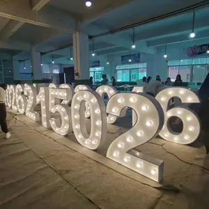 New Electronic Signs Party Decoration Led Light Up Letter RGB 4ft 5ft Big Marquee Letter For Event Wedding Supplies