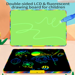 Tableau d'écriture iridescent effaçable fluorescent LCD à double écran de 13/16/20 pouces Grande planche à dessin électronique Tampons d'écriture numériques - Product Image 5
