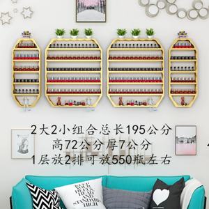Estante de Pared para Salón de Uñas Wss 2025, Estante de Almacenamiento de Esmalte de Uñas de Hierro Montado en la Pared, Estante de Exhibición de Esmalte de Uñas Dorado - Product Image 4