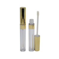 Nouveau design tube de brillant à lèvres mince couvercle rond bouteille carrée emballage de brillant à lèvres personnalisé conteneur de brillant à lèvres vide personnalisé