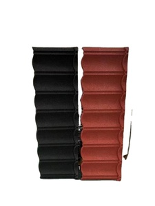 Tejas de techo de metal recubiertas de piedra <span class=keywords><strong>Tudor</strong></span> de todos los colores Revestimiento de zinc de aluminio de acero resistente al calor para la construcción de viviendas - Product Image 3