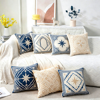 Housse de coussin carrée de luxe en tissu jacquard, couleur et motif personnalisés, nouveau design, taies d'oreiller décoratives pour la maison