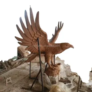 Ngoài trời Vườn nước tính năng trang trí nội thất điêu khắc bán Hot kim loại nghệ thuật Bronze EAGLE tượng