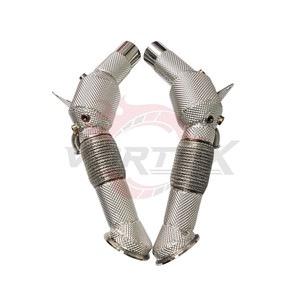 Tuyau d'échappement Vortex Heat Insulation Downpipe compatible avec Ferrari SF90 Stradale, collecteurs d'échappement racing, ensemble de tuyaux haute performance blindés à haut débit - Product Image 1