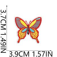 Patchs en chenille en forme de cœur en tissu sergé brodé avec un motif de papillon « Dieu est bon » en 3D à appliquer au fer à repasser, vente en gros personnalisée