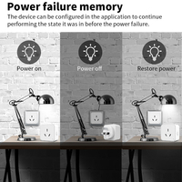 Prise intelligente Wi-Fi OEM 16A en gros avec moniteur d'énergie Tuya Smart Life pour les normes australiennes et argentin, compatible Alexa Google Home