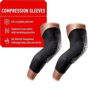 Rodilleras de Compresión Personalizadas, Mangas de Compresión para Piernas para Baloncesto, Voleibol, Levantamiento de Pesas, Rodilleras Rígidas - Product Image 2