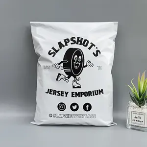 Custom White Mailer Bags Biologisch Afbreekbaar Mat Wit Poly Mailers Verzendzakken Pakket Tassen Met Merk Bedrukt