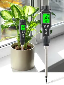 ใหม่จอแสดงผล LCD 2 In1 ดิน Ec Meter ดินอุณหภูมิเมตรกระถางดอกไม้สวนกระถางสนามหญ้าทดสอบเครื่องมือทดสอบดิน