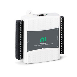 Dispositivo de E/S Multifunción USB NI USB-6009, 8 Entradas Analógicas (14 bits, 48 kS/s), 2 Salidas Analógicas (150 Hz), 13 Entradas/Días Digitales - ¡Ya Disponible y en Oferta! - Product Image 1