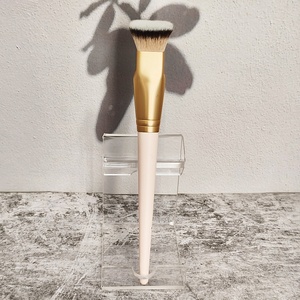 Brocha Rectangular para Base de Maquillaje con Mango de Madera y Pelo Sintético, <span class=keywords><strong>Ultra</strong></span> Suave, para Difuminar, Portátil, para Contorno Facial y Sombras - Product Image 4