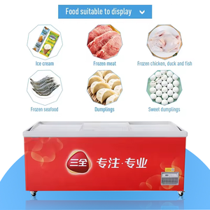 Refrigerador de paletas con pantalla de congelador de helados 588L 688L con congelador de pecho de puerta superior de Vidrio Curvo único - Product Image 3