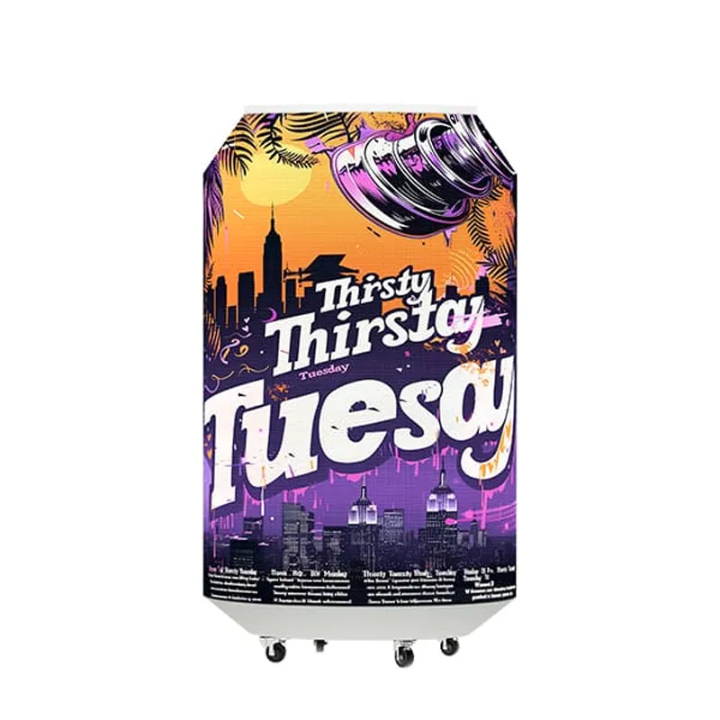 Custon Led Array LED Can Display 360° Cylindrical Advertising Indoor Creative Flexible ...