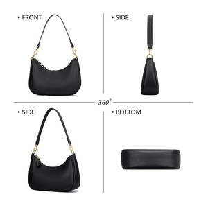 Sac à <span class=keywords><strong>bandoulière</strong></span> tendance 2026 en <span class=keywords><strong>cuir</strong></span> PU pour <span class=keywords><strong>femme</strong></span> avec logo personnalisé ODM, fermeture éclair et sangle unique, idéal été/hiver - Product Image 3