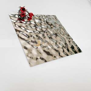 LL42 Free Samples 201 304 Stainless Steel Water Wave <b>Sheet</b> <b>Mirror</b> Polished Water Ripple Ceiling Wall Panel for Restaurant Wall - Product Image 6