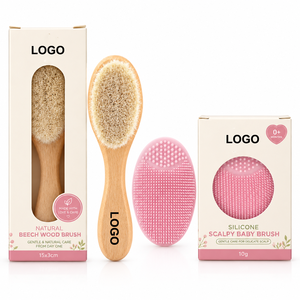 <span class=keywords><strong>Set</strong></span> de Cepillo para Cabello de Bebé y Cepillo para Crosta Láctea para Recién Nacidos y Niños Pequeños, <span class=keywords><strong>Set</strong></span> de Cepillo de Madera con Cerdas Suaves de Pelo de Cabra, Kit de Cuidado Capilar - Product Image 1