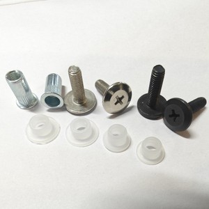 Vis de fixation pour hotte aspirante Just Range, 14 mm, avec rondelles en T et écrous à rivets pour montage sur verre courbé - Product Image 1
