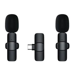 Micrófono de pecho para videocámara de vídeo de largo alcance Clip de cuello en vivo USB cuello de cisne Lavaliere recargable Vlog MIC inalámbrico - Product Image 5