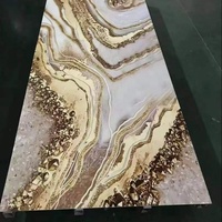 Panneaux muraux de douche en PVC de style européen, haute brillance, imperméables, pour la décoration extérieure des salles de bain d'hôtels et de villas