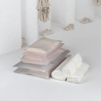 Sac en plastique PVC à fermeture éclair givrée imprimé sur mesure emballage de perruque d'extensions de cheveux sac transparent à fermeture éclair unique pour vêtement personnalisé