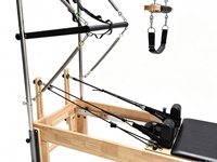 Combinaison Premium Reformer Trapeze, Reformer Pilates en bois massif à joints à languettes avec Tour Trapeze en acier inoxydable, Cadillac Reformer
