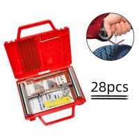 Ensemble d'outils robustes Kit de réparation de crevaison de pneu Tubeless Outil d'aspirateur compact pour les réparations routières de vélo de voiture d'urgence