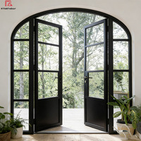 Puertas de Vidrio Templado con Marco de Aleación de Aluminio para Interiores Modernos, para Baño, Villa, Balcón, Comedor, Cocina, Aislamiento Térmico