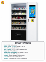 Mesin Vending Apotek dengan Pembaca Kartu QR Add-on Layar Sentuh 21,5 inci 3-20 Derajat Celcius untuk Ritel Kesehatan 24 Jam
