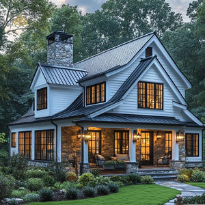 Conception moderne de luxe d'approvisionnement d'usine Villa préfabriquée de structure en acier légère de luxe Villa résidentielle de luxe 2025 CG - Product Image 1