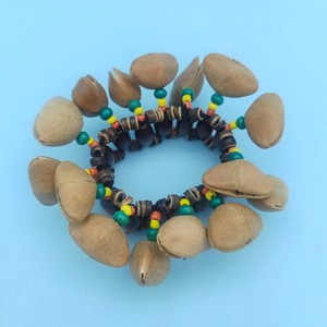 Bracelet en coquilles de noix en gros, clochettes à main, accessoire d'instrument de percussion Djembé africain, bracelet tressé en corde de canard, chaîne de poignet - Product Image 3