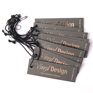 Thick Luxury Cardboard Custom Design Clothing Paper Swing Hang Tags Hangtags Garment Tags Hangtag Label Free Artwork Design