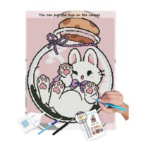 E-6632 Peintures Diamantées 5D DIY, Animaux de Dessin Animé Kuromi Melody Cinnamoroll, Kit de Matériaux à Peindre à la Main pour Décoration Intérieure