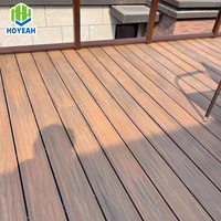 HOYEAH Vente à chaud de terrasses en bois massif coextrudé et en plastique imperméable et durable pour terrasses décoratives extérieures Planches de terrasses en WPC