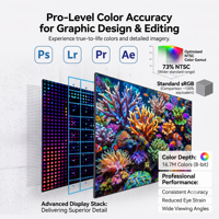Moniteur portable de 18,5 pouces, panneau LCD IPS, FHD 1080P, 120 Hz, compatible avec le montage VESA, pour le jeu et le travail de bureau