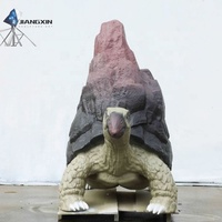 Le classique des montagnes et des rivières Tortue Beast-Sculpture en fibre de verre réaliste avec des couleurs de coquille de montagne et de dégradé